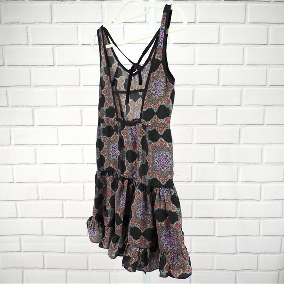 Band of Gypsies XS black kaleidoscope mini dress - Picture 7 of 8